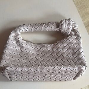 Urban Expressions Woven Clutch - Cream